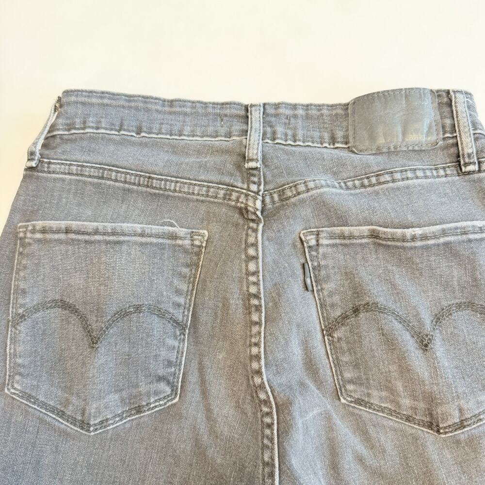 Levis Jeans Womens 27 Black Skinny Distressed 721 High Rise Stretch (A0132) - Picture 7 of 9